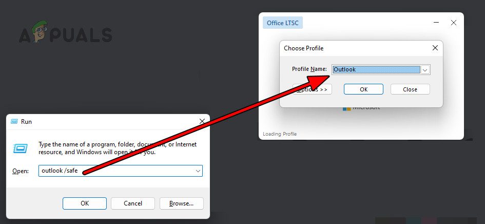 Open Outlook in the Safe Mode