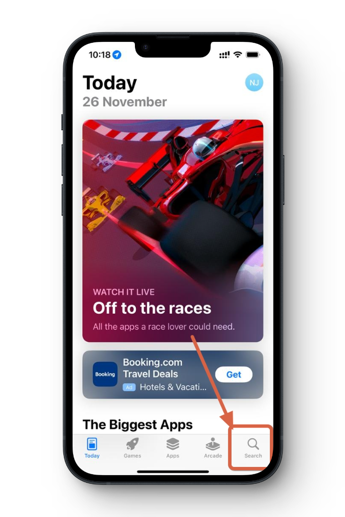 Apple App Store Search Tab