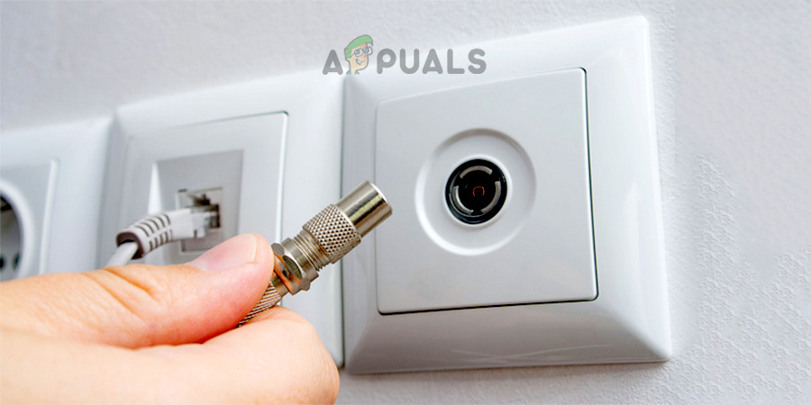 Insert the Coaxial Cable into Another Network Outlet