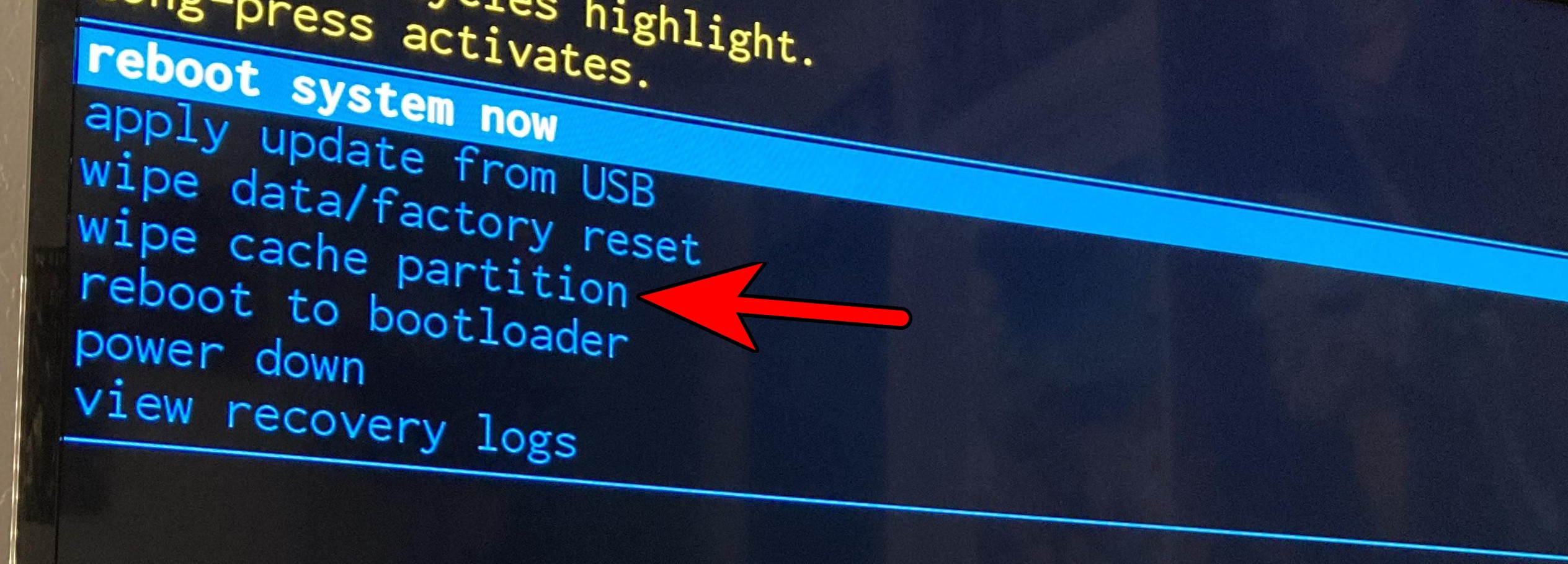 Wipe the Cache Partition on the Fire TV