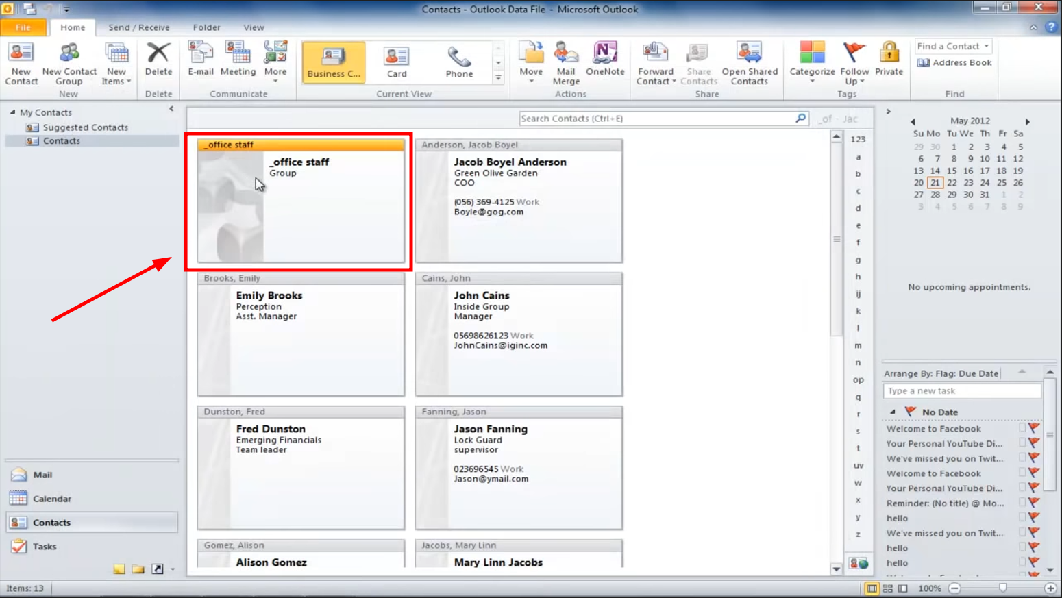 Contact Group Created