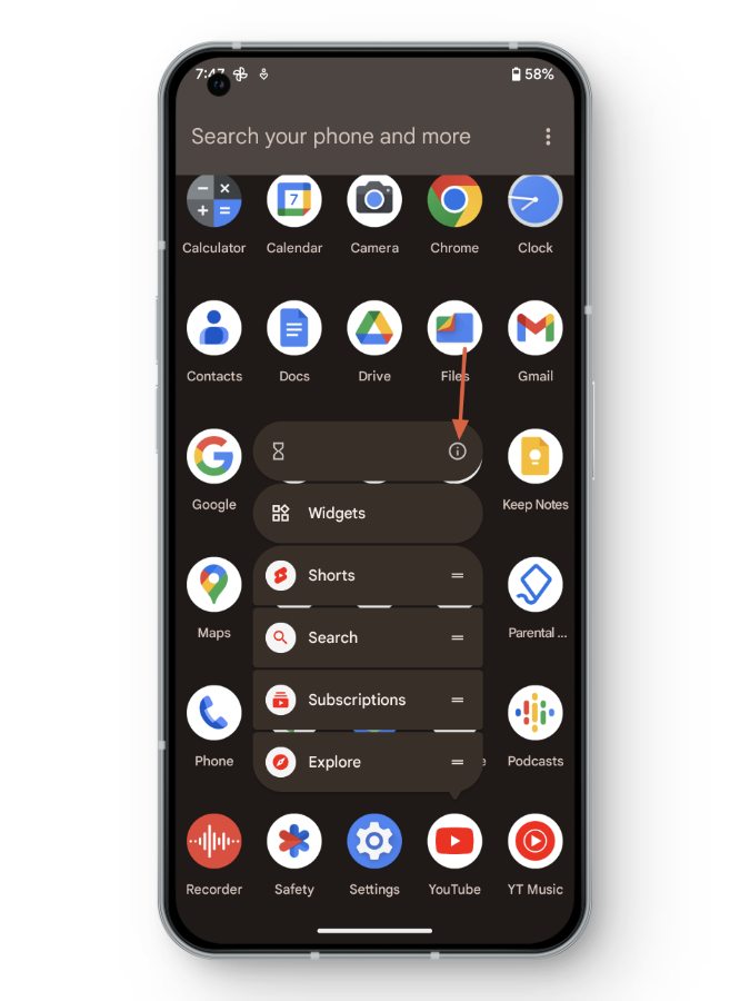 Open YouTube App Info