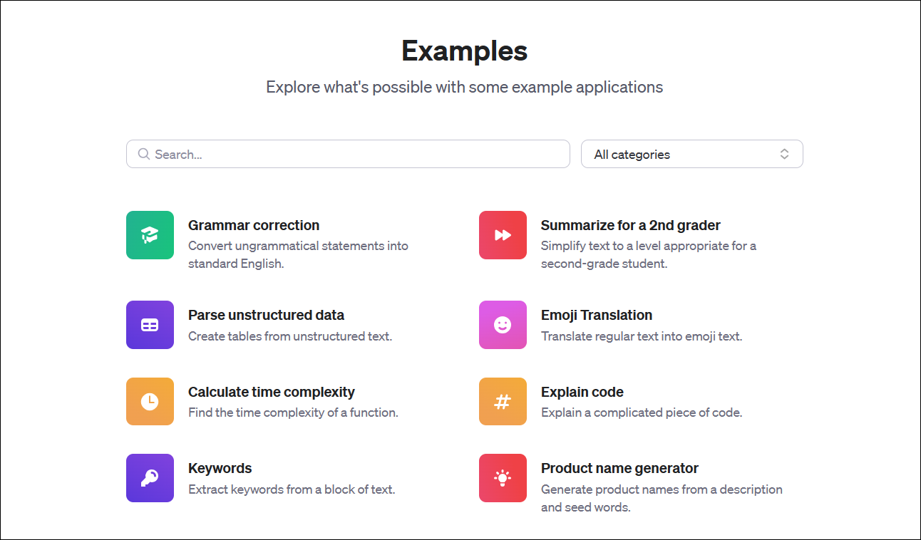 Presets ChatGPT Sandbox