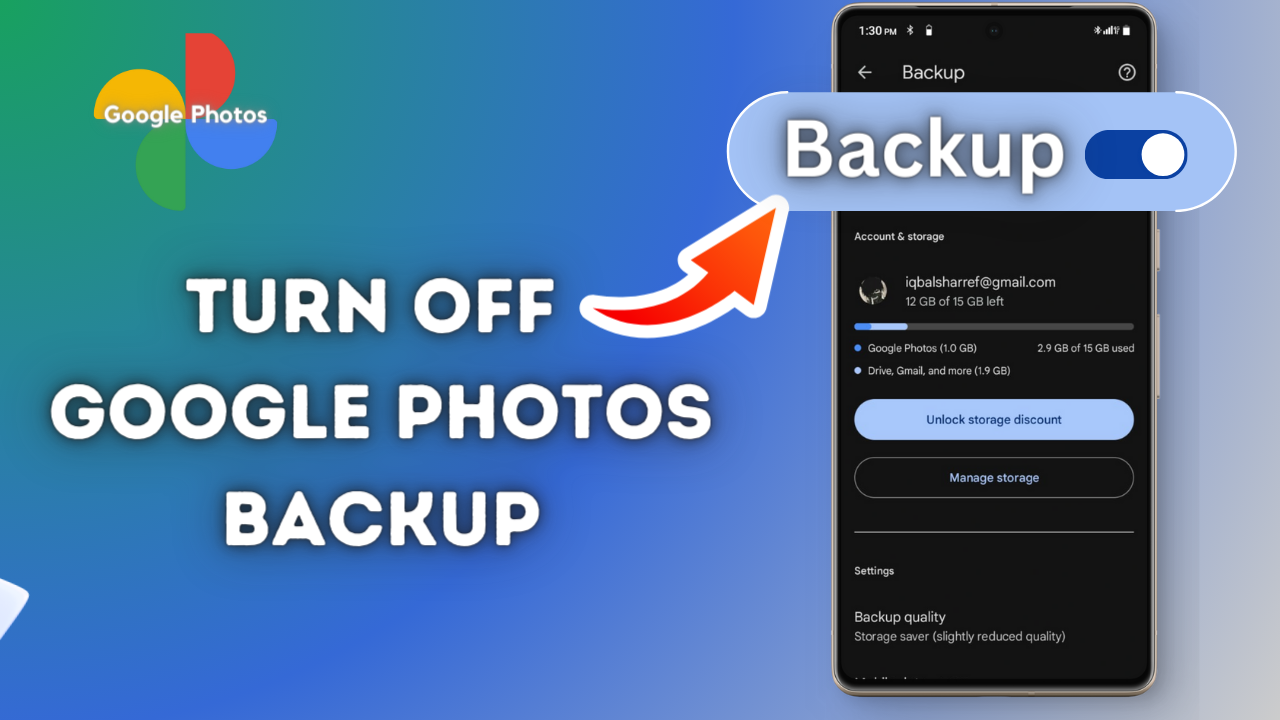 How to stop google photos backup on mobile desktop