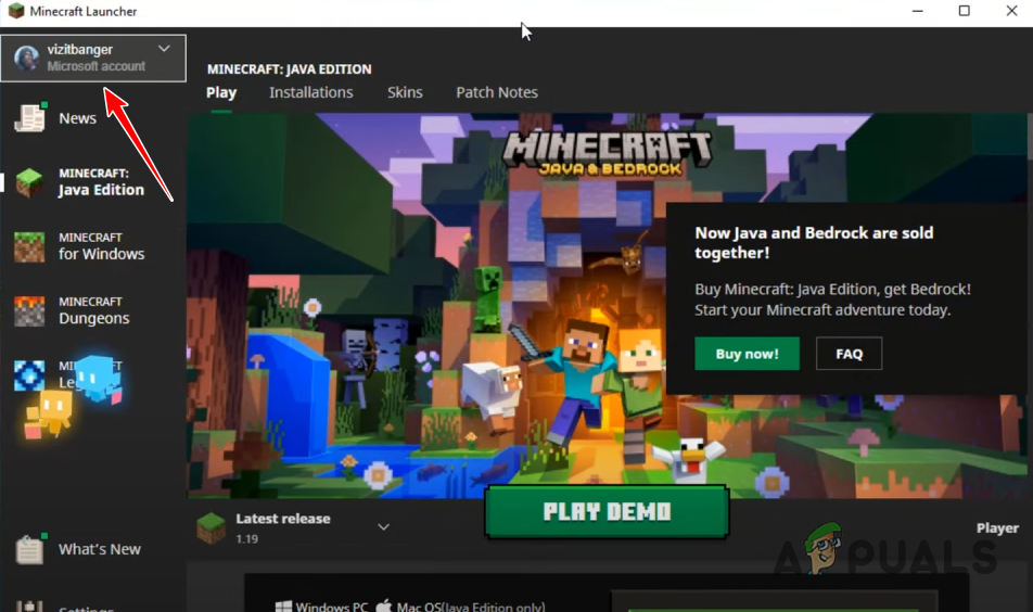 Expanding Profile Menu