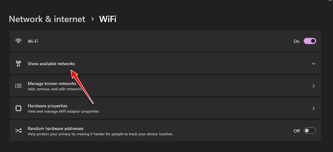 Expanding Available Networks List