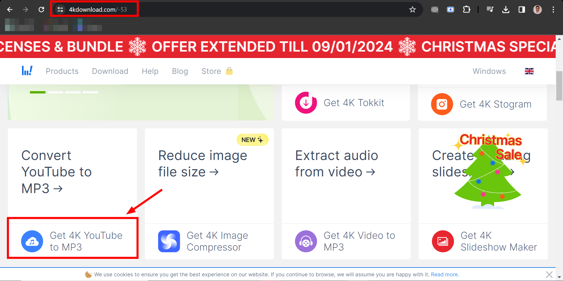 Go to the 4K Download website look for Get 4K YouTube to MP3