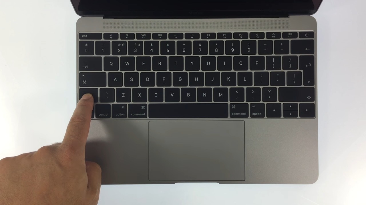 Press and hold down the Shift key