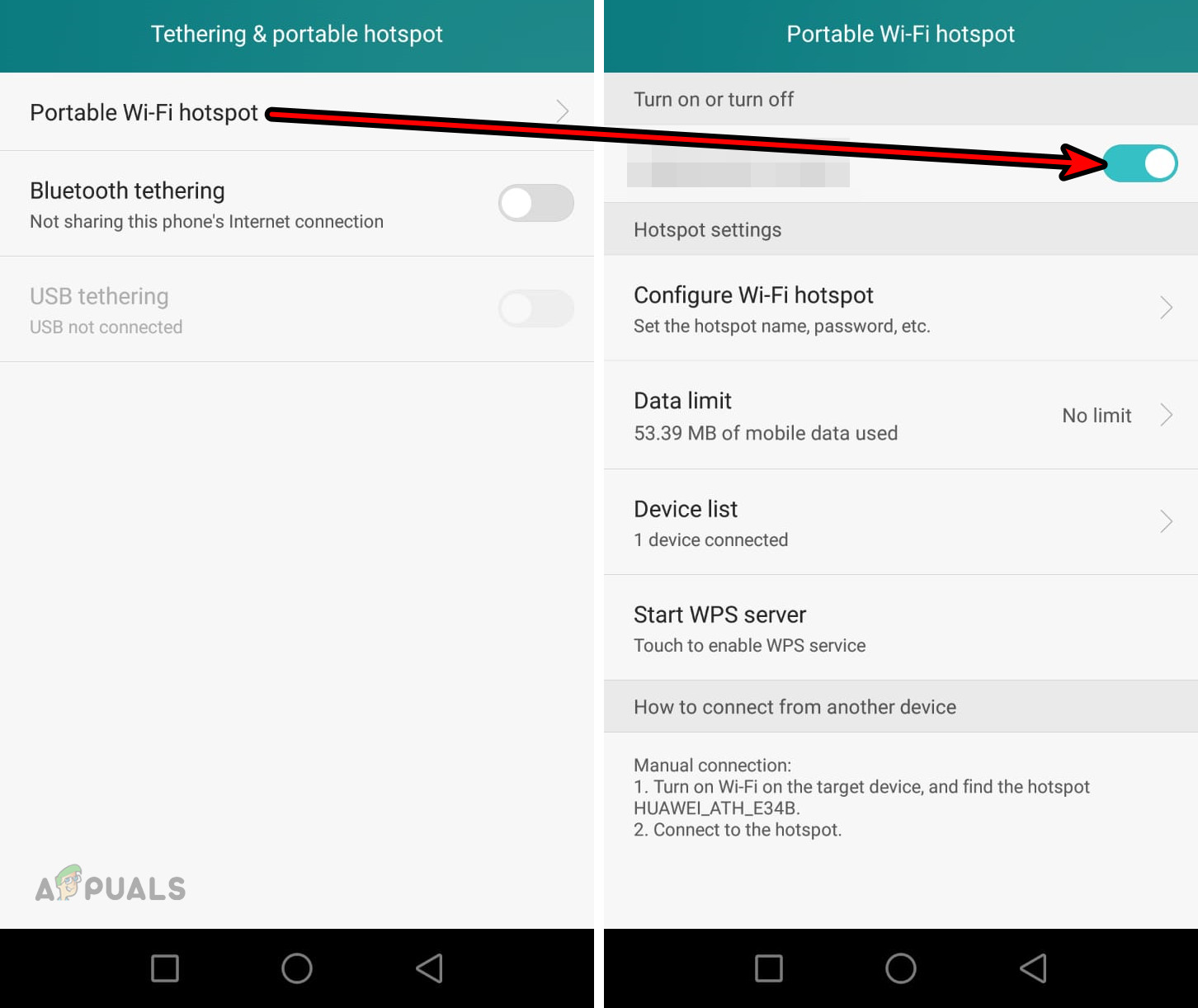 Enable the Hotspot on Your Android Phone