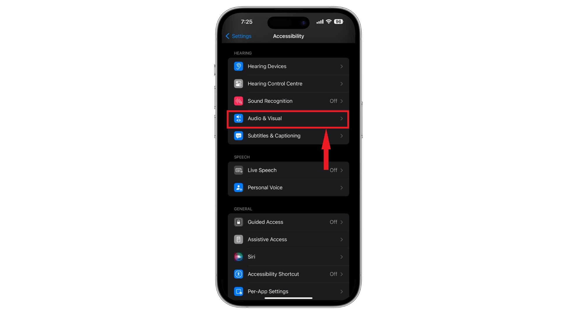 Open the Audio/Visual