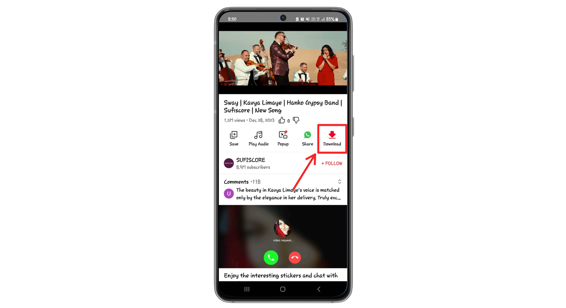Tap on Download Button