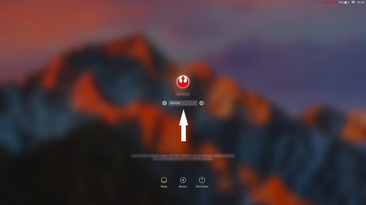og in to your Mac using your username and password on this screen