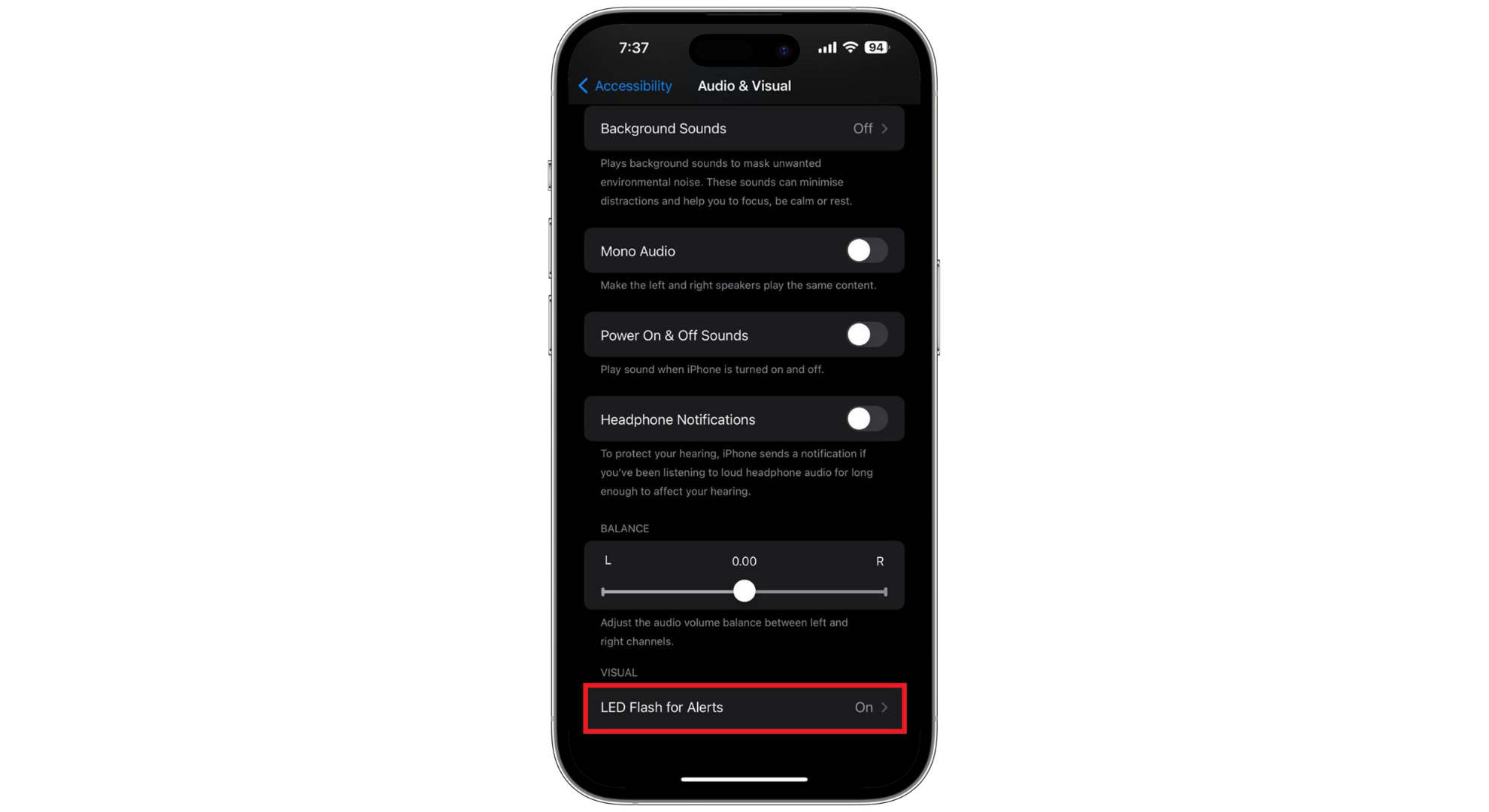 Tap LED Flash for Alerts