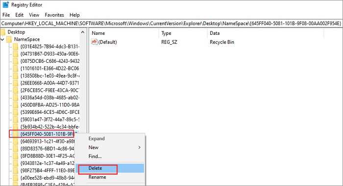 Look for the registry key and delete it