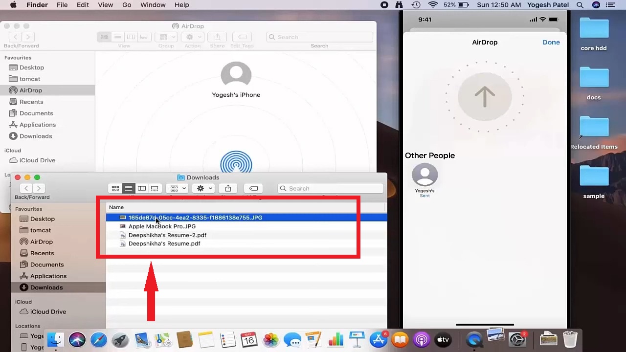 Check the photo in the download folder