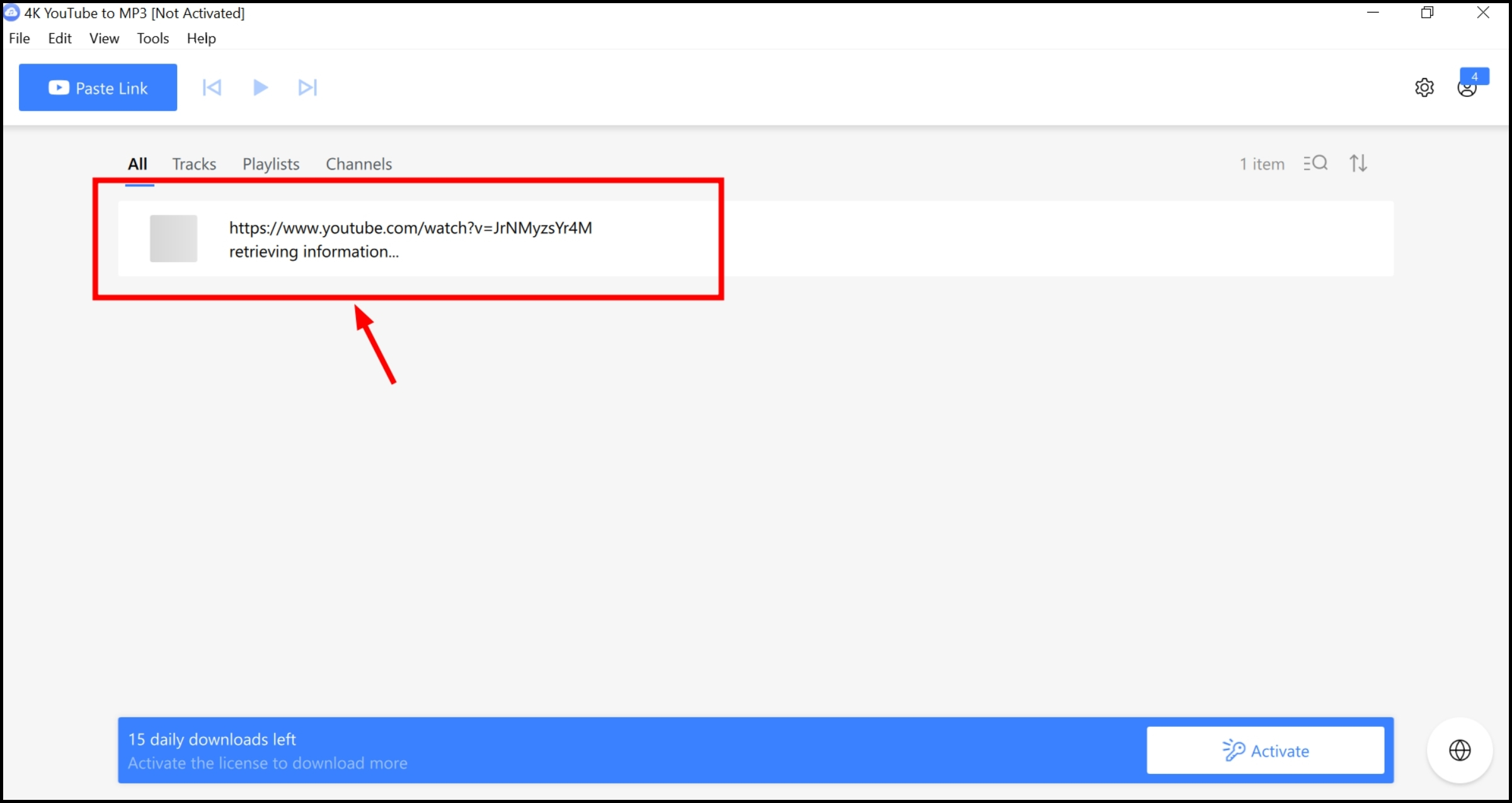 This will start the process