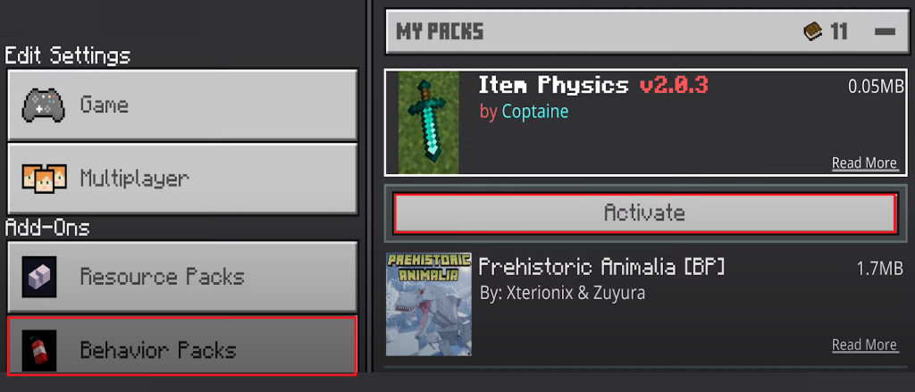 Activate Minecraft Resource Pack