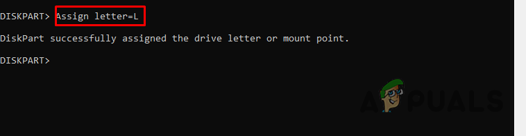 Assigning Letter in Diskpart