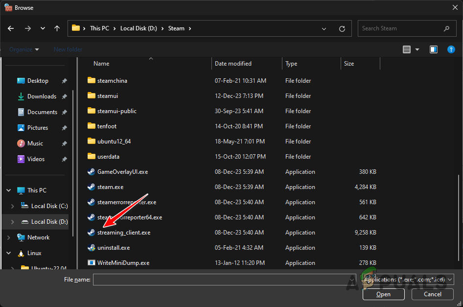 Adding Steam Streaming Client to the Firewall