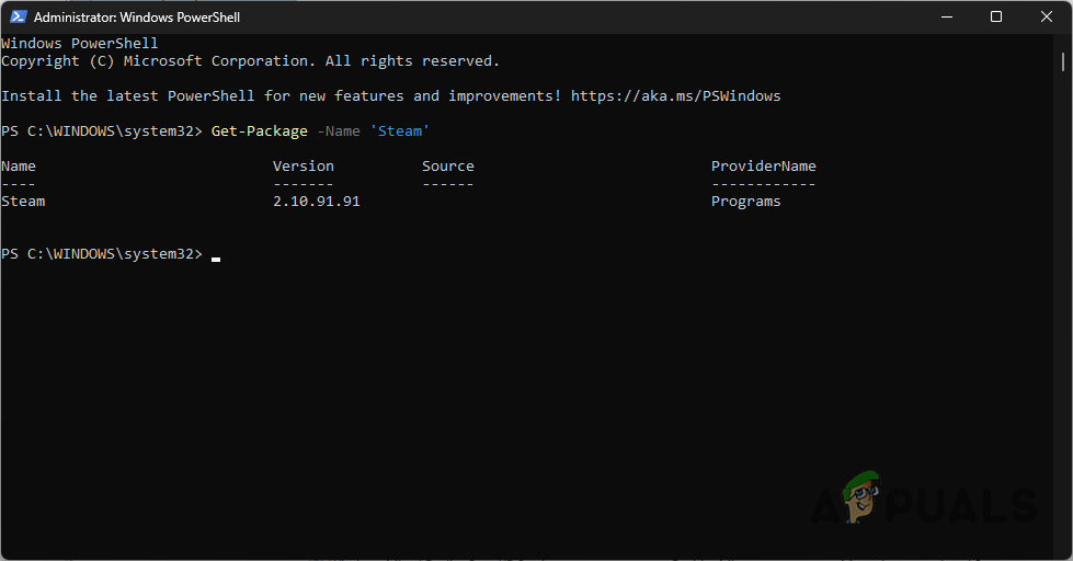 Listing Package with PowerShell