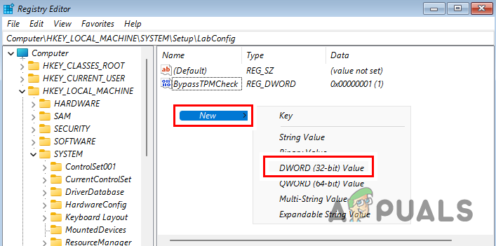 Creating Windows 11 Installation Requirements Bypass Keys