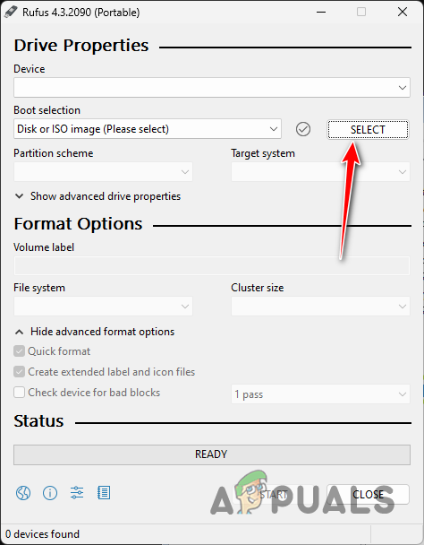Selecting Windows 11 Image