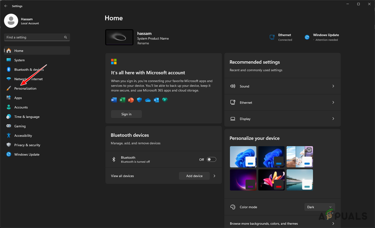 Navigating to Personalization