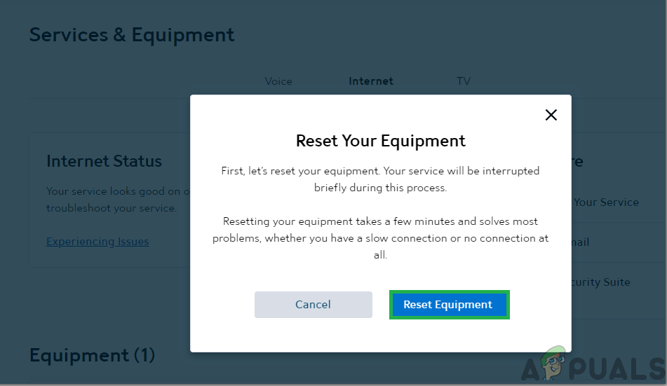 Resetting Spectrum Equipment