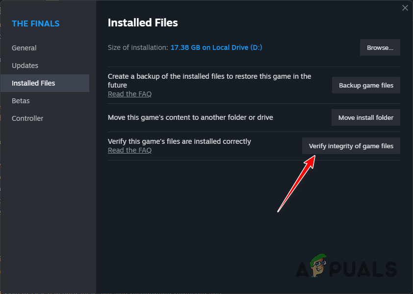 Repairing The Finals Game Files