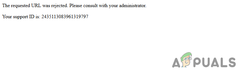The Requested URL was Rejected Error Message