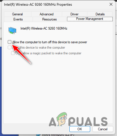 Disabling Power Management for Wi-Fi Adapter