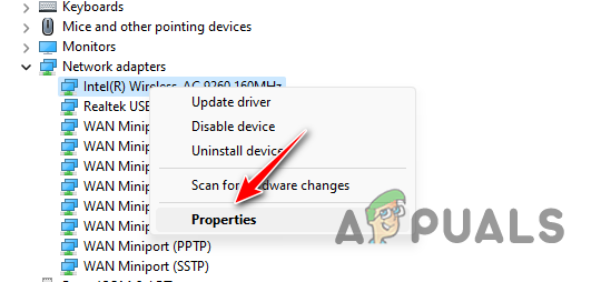 Navigating to Wi-Fi Adapter Properties