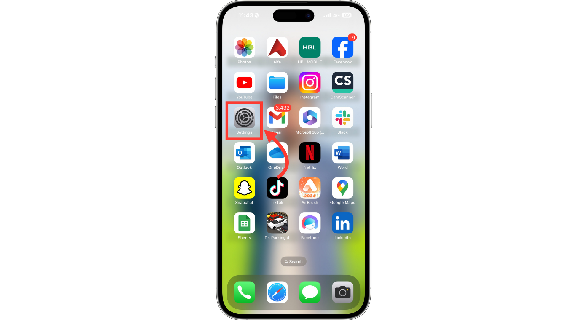 Open your iPhones Settings