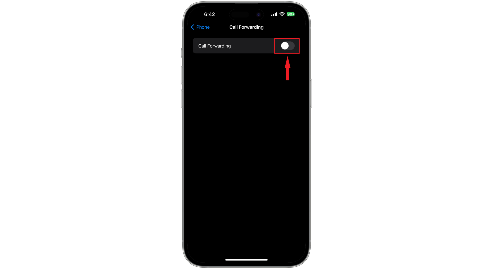 Turn the toggle switch on