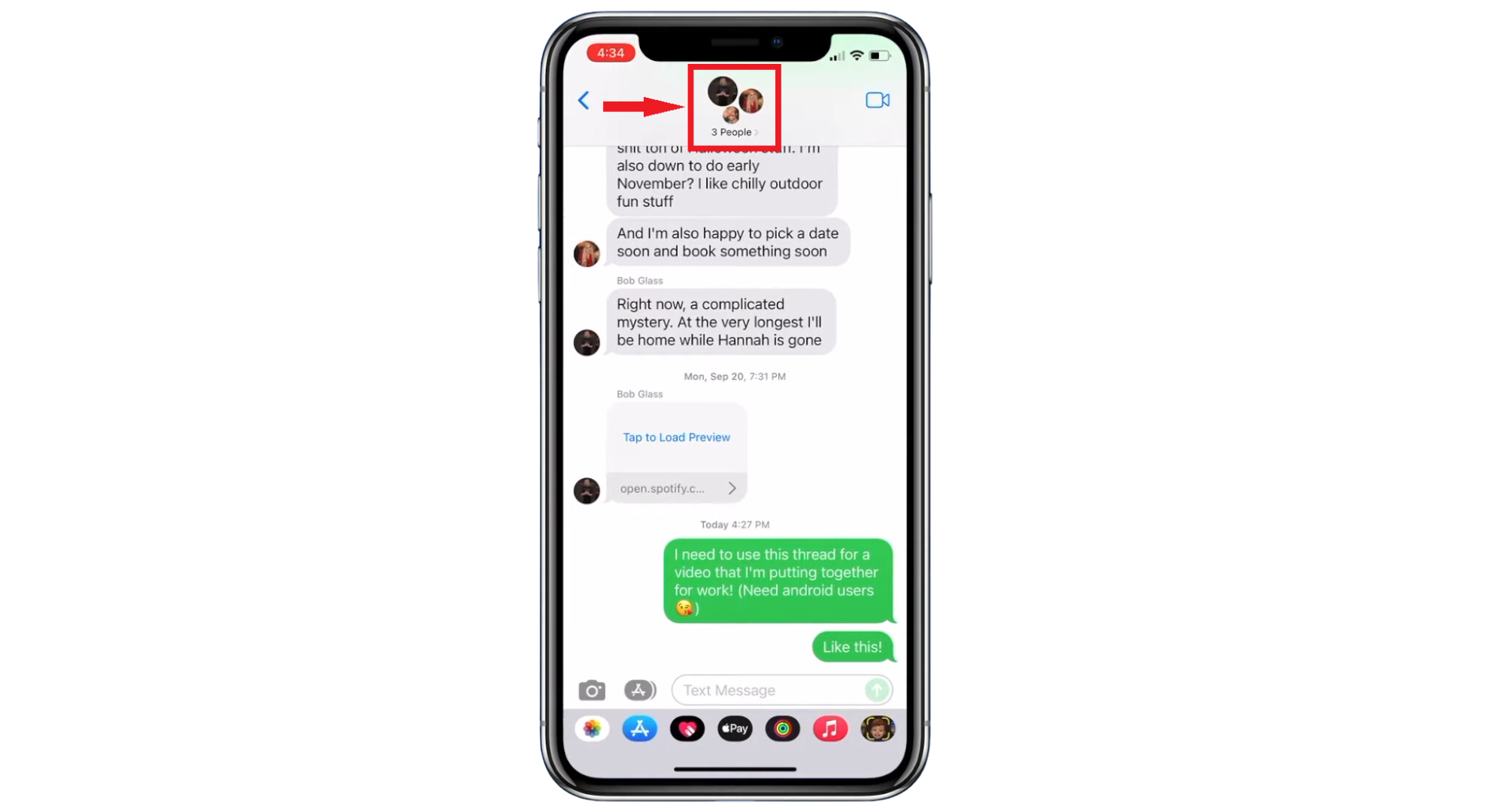 Tap on the group chat icon