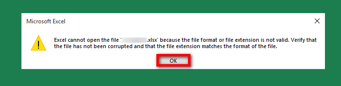 excel file options does not open