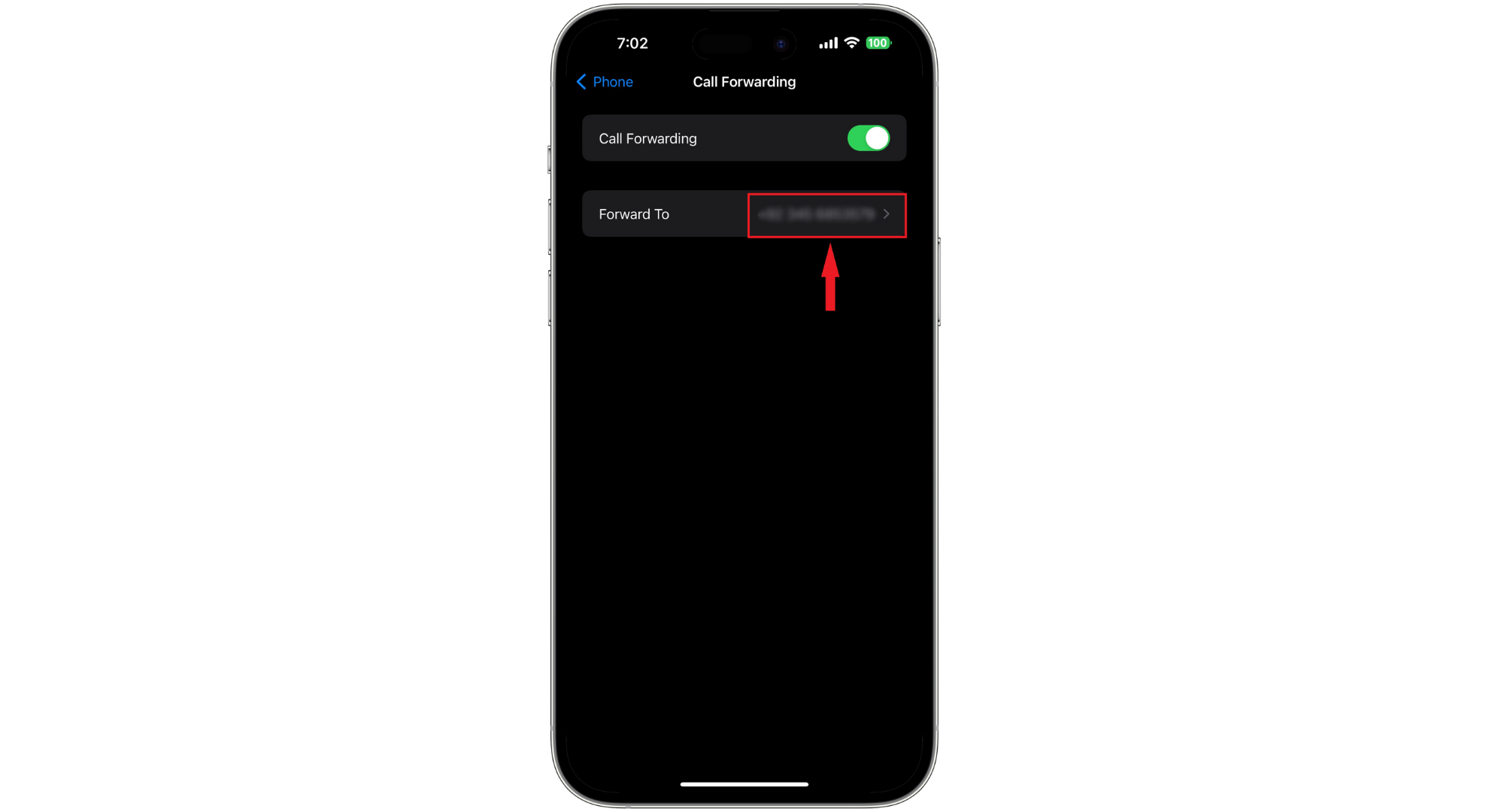 Tap the back button at the top left