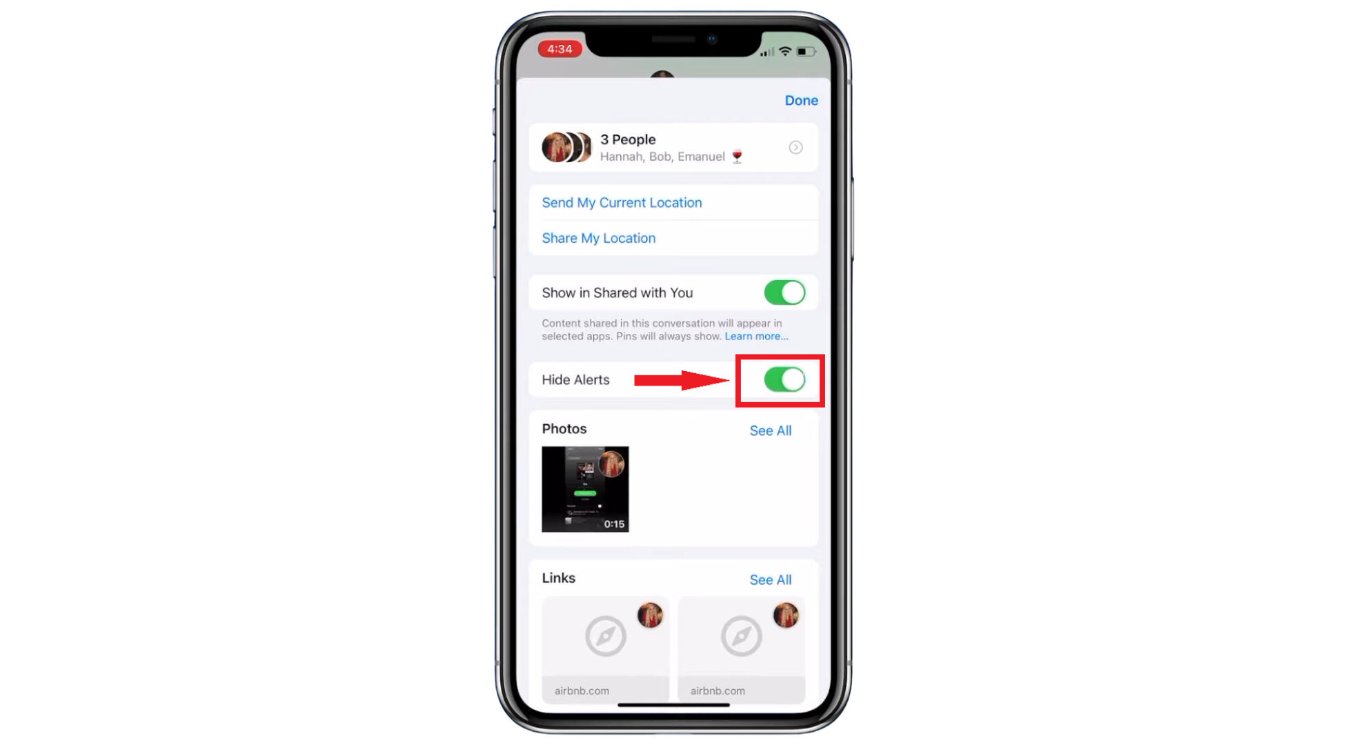 Tap on the toggle to turn it on