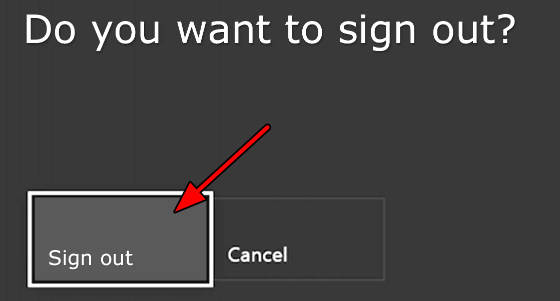 Sign Out of the Xbox Account