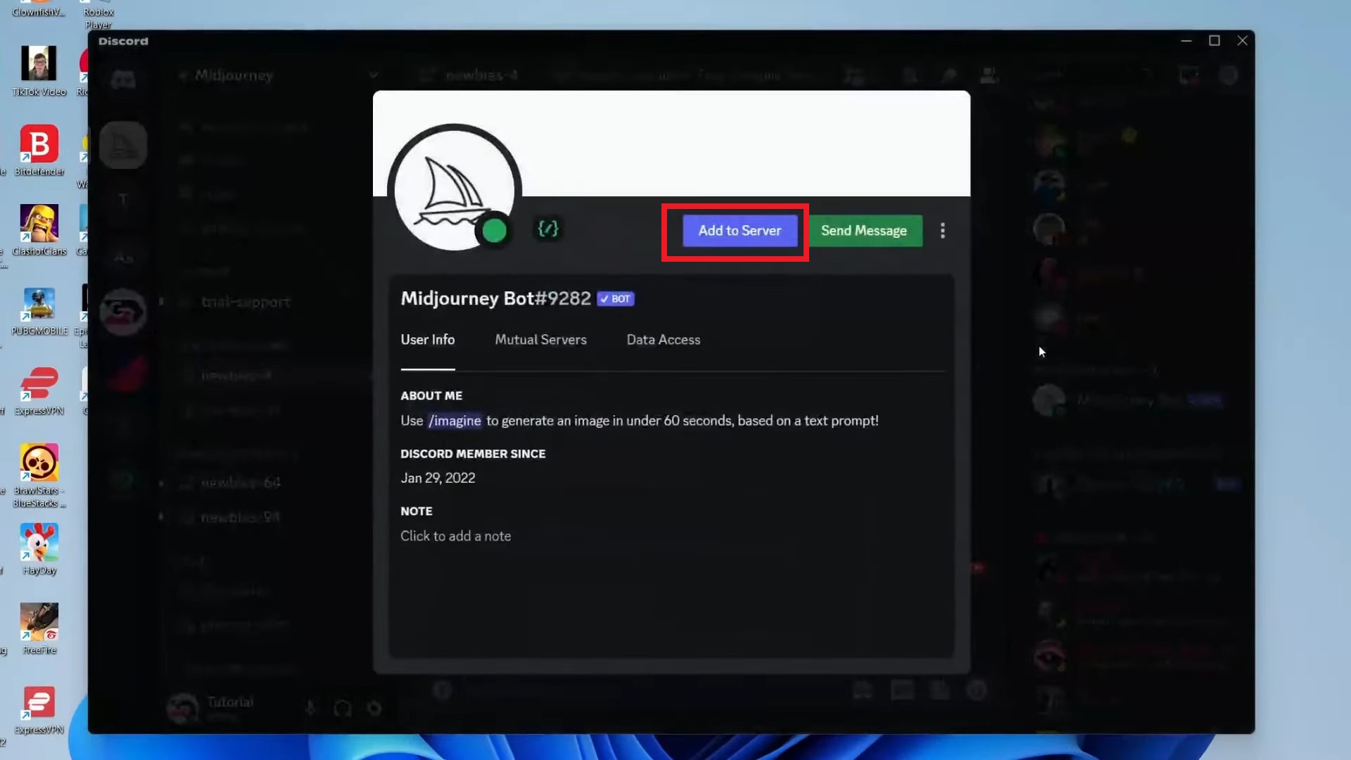 select Add to Server