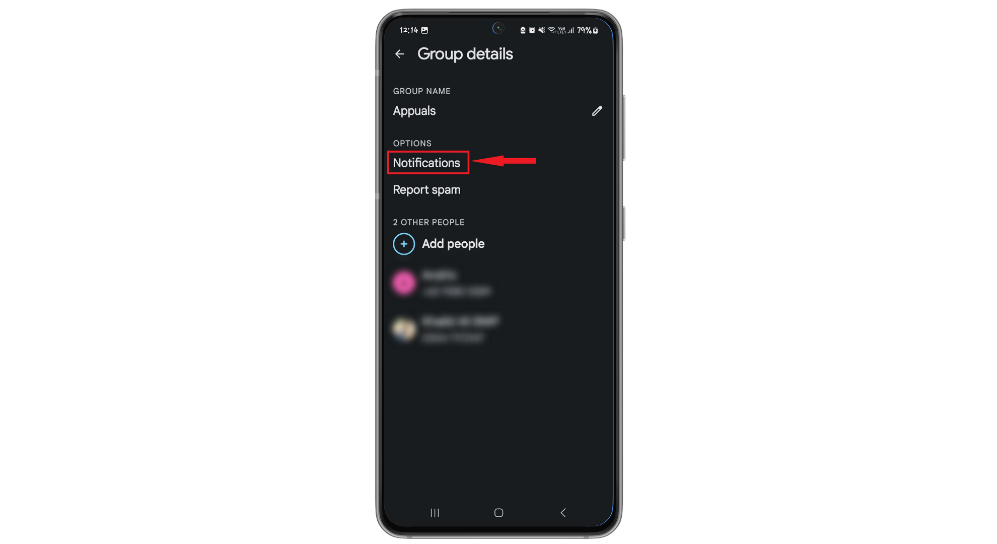 Tap on Notifications