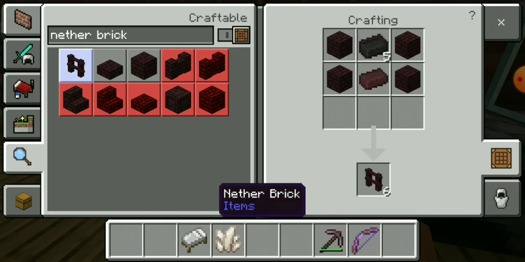 Nether Brick Fence Recipe