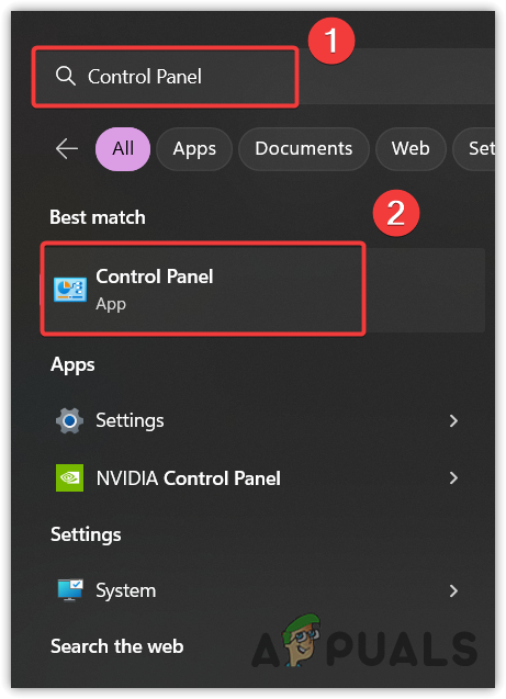 Control Panel Search