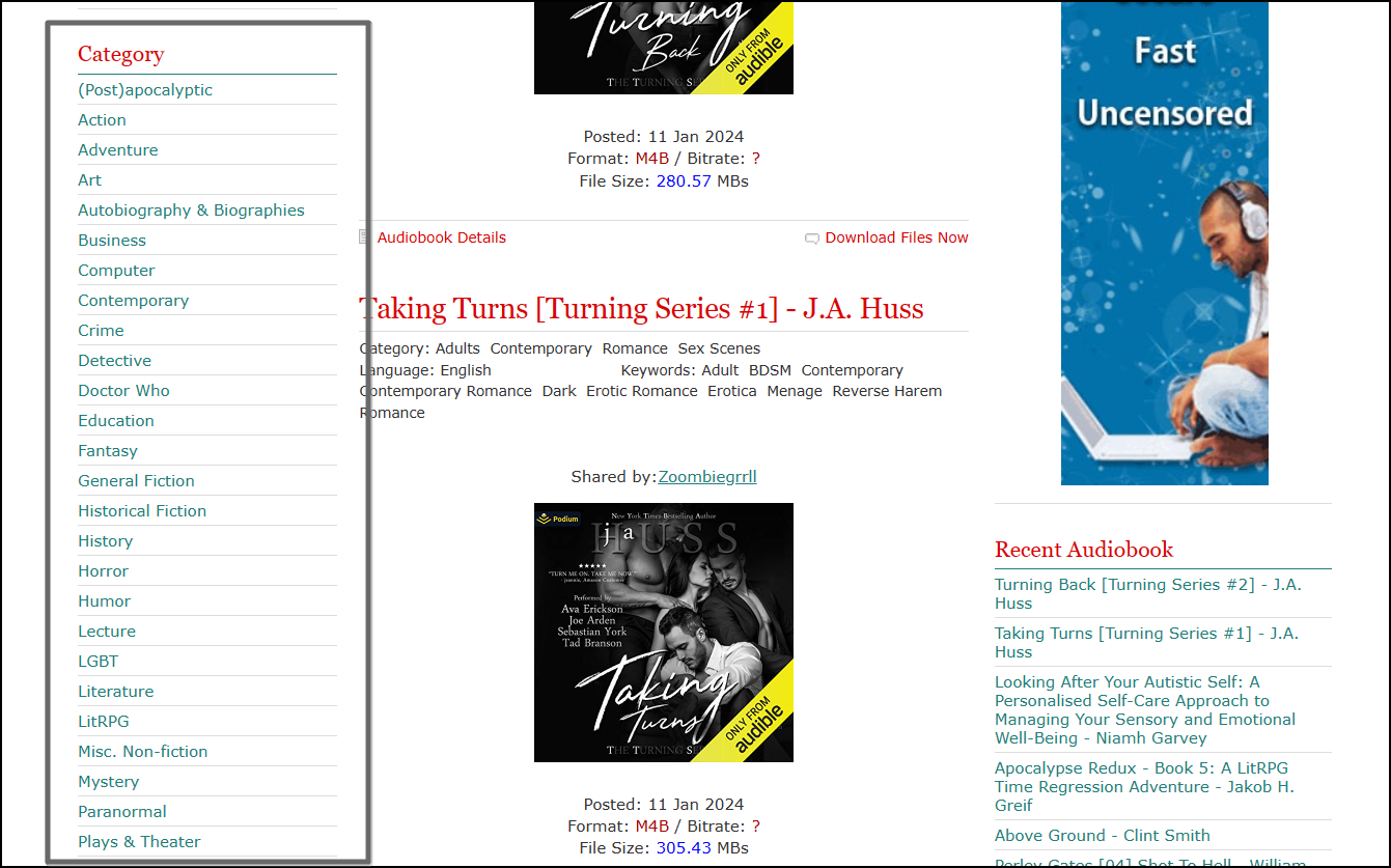 Categories - Audiobook Bay