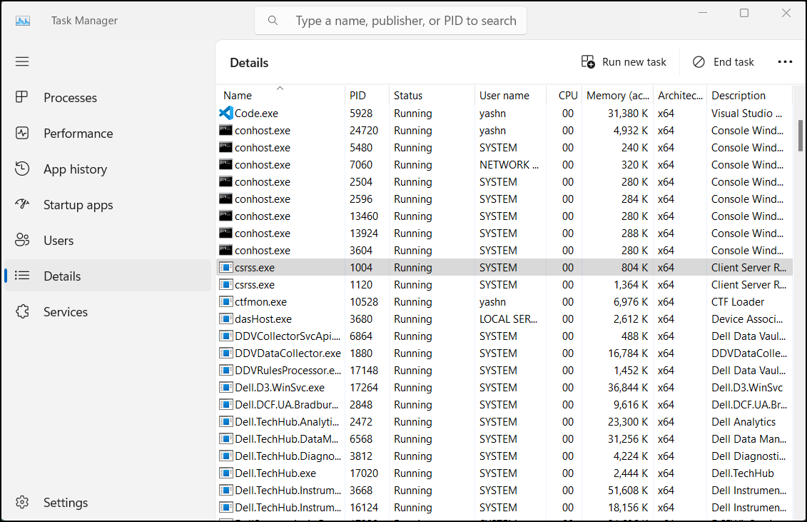 CSRSS.exe - Task Manager