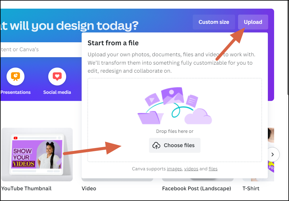 Open a new image - Canva