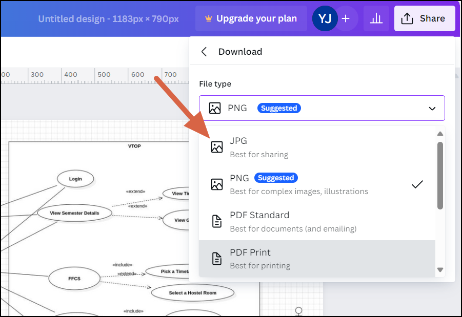 Download/Export File - Canva
