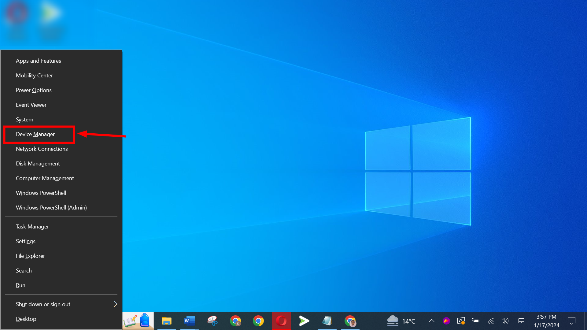 Select Device Manager
