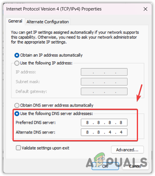 Google DNS Settings