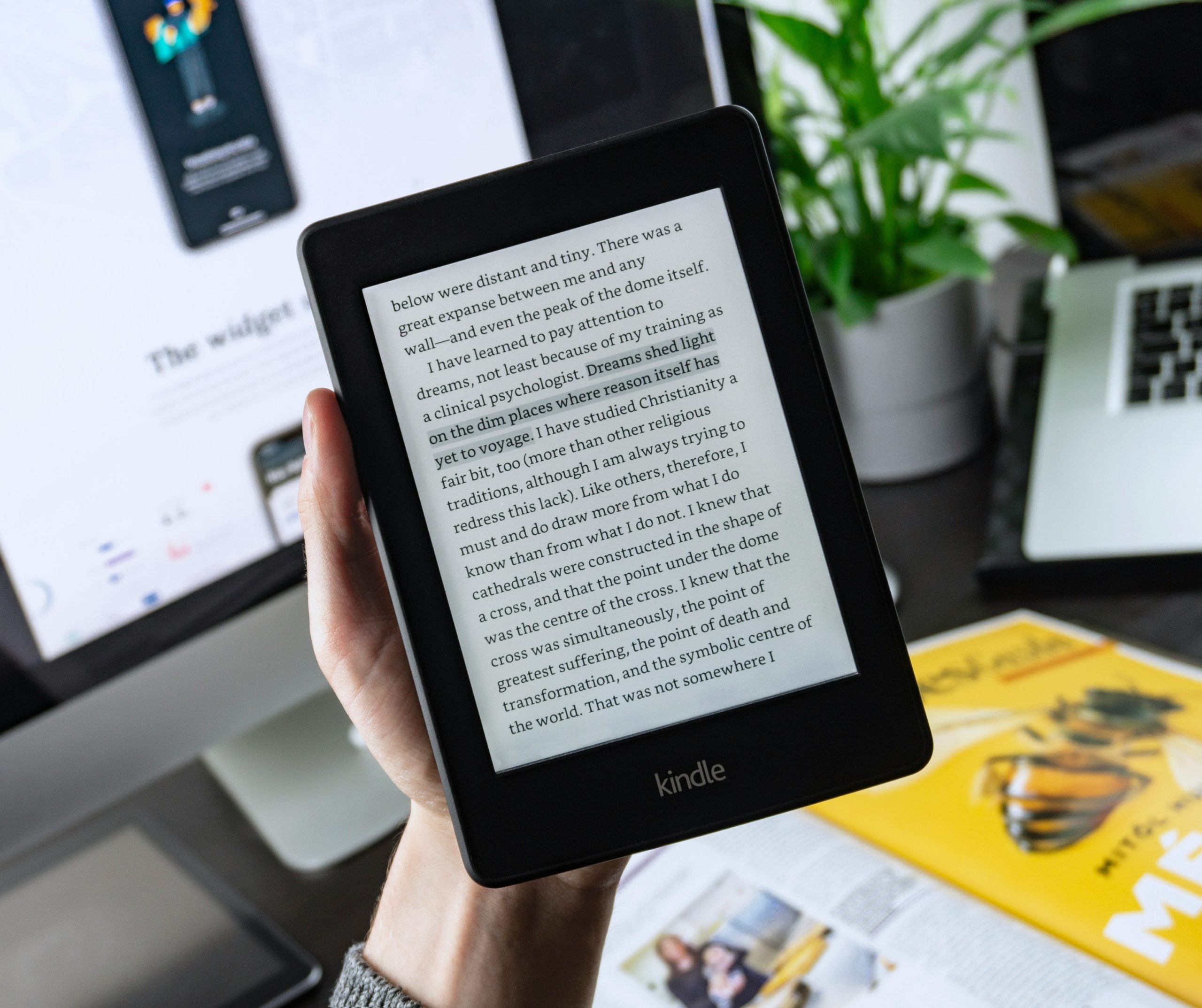 Reading with a Kindle Tablet